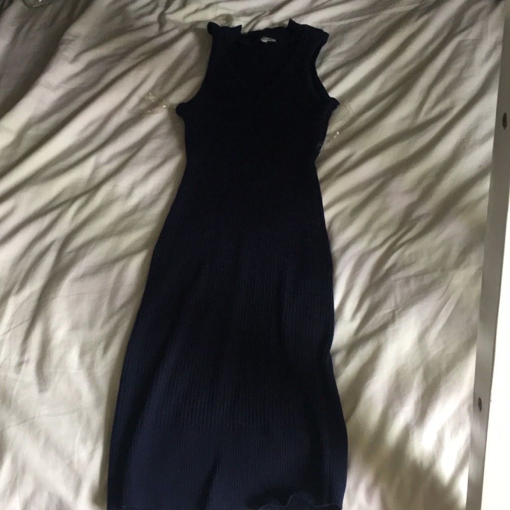 Long navy blue dress